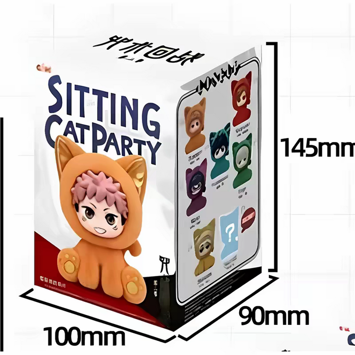 EAKI Jujutsu Kaisen Cat Sitting Party Series Blind Box Plush Toy Gojo Satoru Doll Bag Charm 咒术回战猫猫坐坐派对系列盲盒毛绒公仔五条悟玩偶包包挂件
