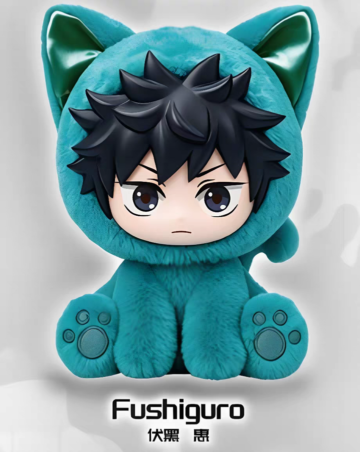 EAKI Jujutsu Kaisen Cat Sitting Party Series Blind Box Plush Toy Gojo Satoru Doll Bag Charm 咒术回战猫猫坐坐派对系列盲盒毛绒公仔五条悟玩偶包包挂件