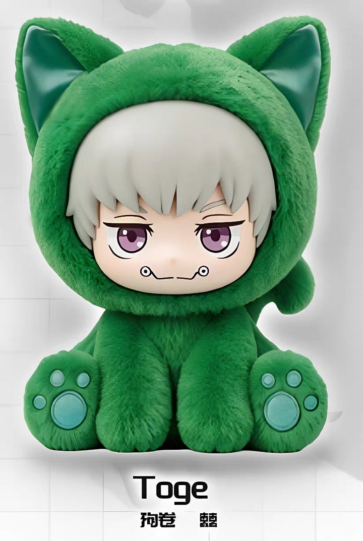 EAKI Jujutsu Kaisen Cat Sitting Party Series Blind Box Plush Toy Gojo Satoru Doll Bag Charm 咒术回战猫猫坐坐派对系列盲盒毛绒公仔五条悟玩偶包包挂件