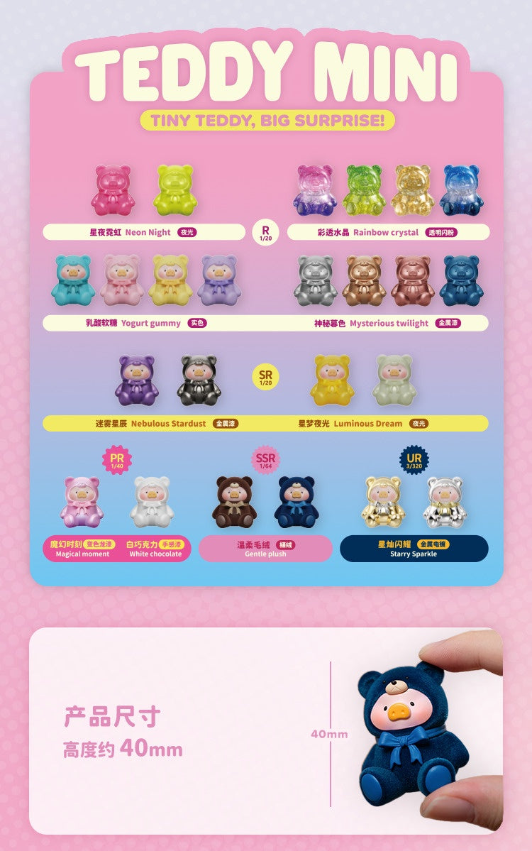 ToyZeroPlus Authentic Canned Pig Lulu Pig Teddy Mini Blind Box Figure TOYZERO正版罐头猪lulu猪泰迪萌粒盲袋盲盒公仔