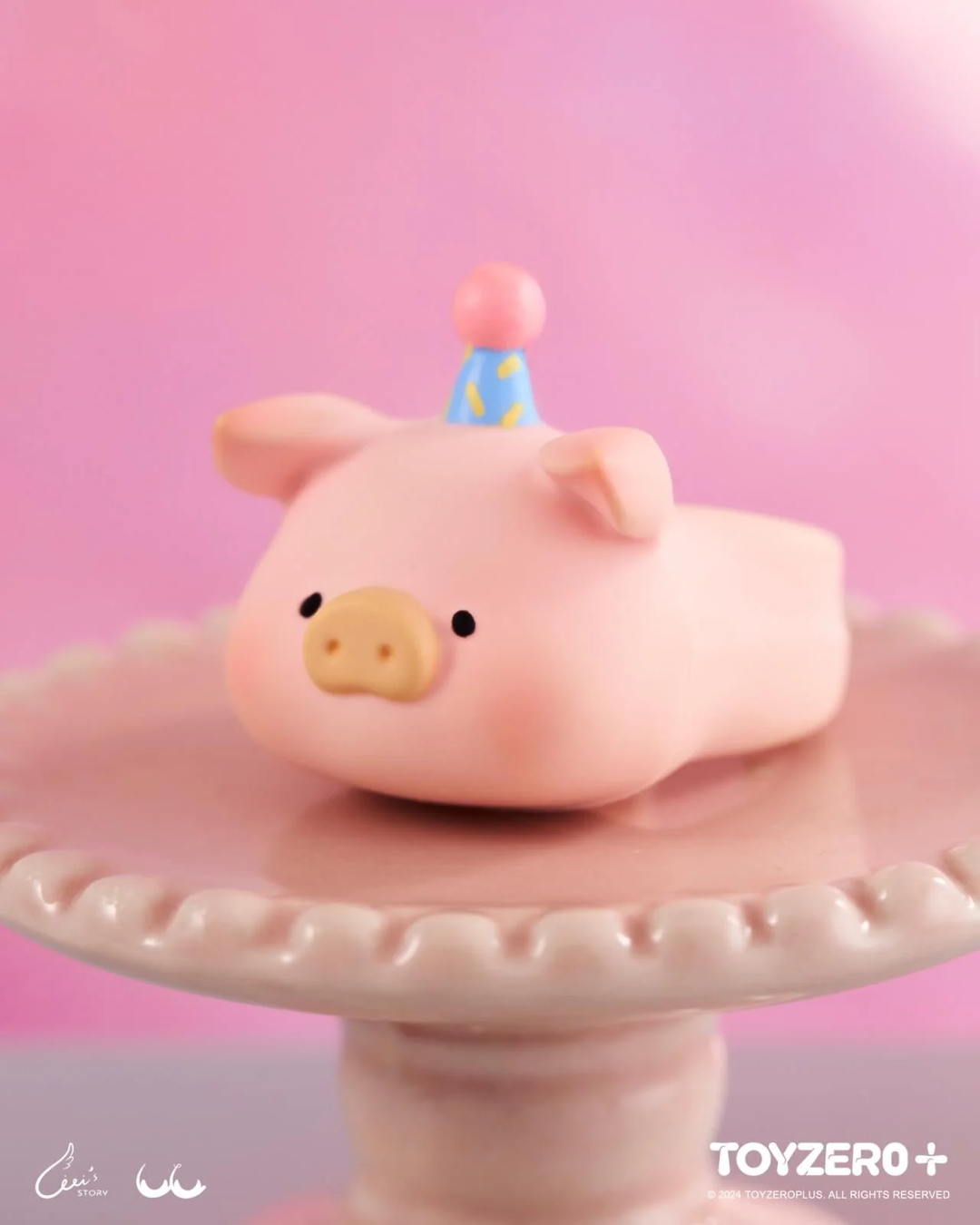 Original TOYZEROPLUS LuLu the Piggy - 3XL 5th Anniversary 正品罐头猪lulu猪五周年生日蛋糕套组限定吊卡潮玩盲盒摆件